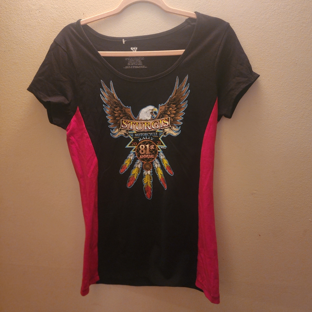 Black and Pink Graphic Tee